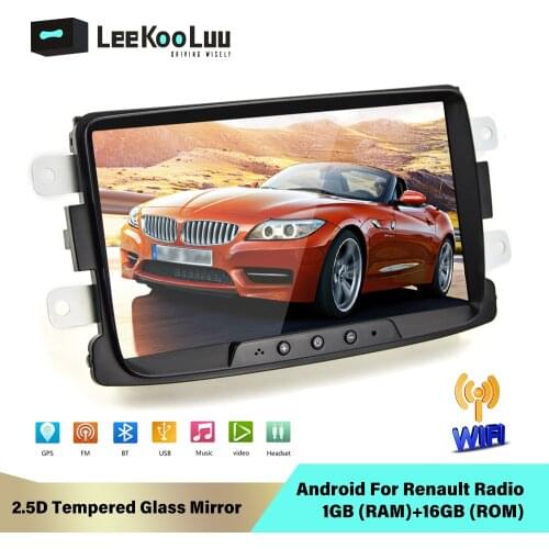 LeeKooLuu Android Car Radio Autoradio 8'' Touch Screen Auto Radio coche Stereo Video GPS MP5 Mirror Link FM For Renault Stereo