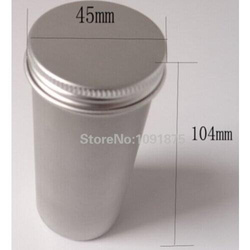 Free shipping 120g tall aluminum can, 120ml aluminum canister for cosmetic, suguar, tea, spice,bath salt,gift,etc