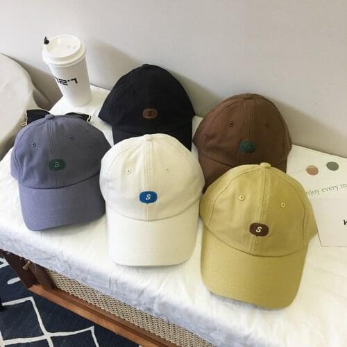 Baseball Hat Letter S Embroidery Cap Female Korean Casual Fashion Couple Hip-hop Adjustable Sun Hat