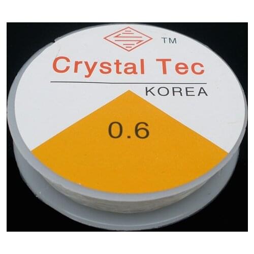 DoreenBeads Plastic Crystal White Stretch Elastic Beading DIY Making Bracelet Jewelry Gifts Cord/String/Thread 0.6mm,10Mx10Rolls