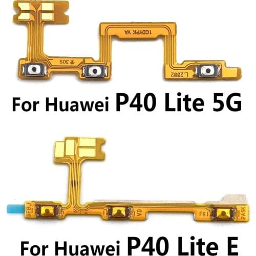 20PCS For Huawei Y9S Y6P Y8S Y8P Y7P Y6S P40 Lite 5G / P40 Lite E Power On Off Volume Side Button Flex Cable Replacement Parts