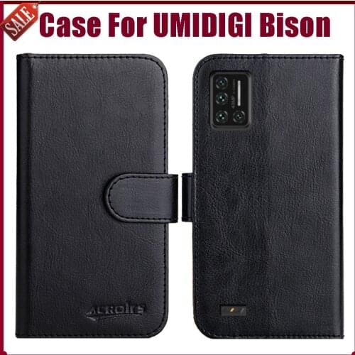 Hot! UMIDIGI Bison Case 6.3" Fashion 6 Colors Flip Soft Leather Wallet Protective Cover For UMIDIGI Bison Case Phone Bag