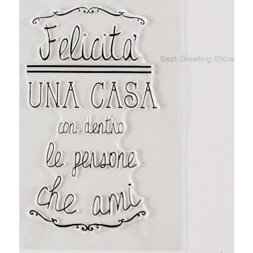 Clear stamps Italian card quote stamp background decorative stamp for scrapbooking