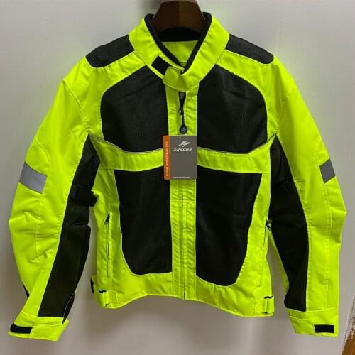 LYSCHY Summer Motorcycle Jacket Unisex Moto Protective Gear Jacket Racing Reflective Oxford Clothing Motorbike Jackets With Pads
