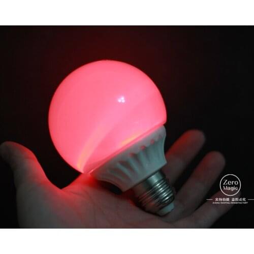 Magnet Control Magic Light Bulb(3 Colors,With One Magnetic Ring) Magician Stage Illusion Gimmick Props Mentalism Magic Tricks