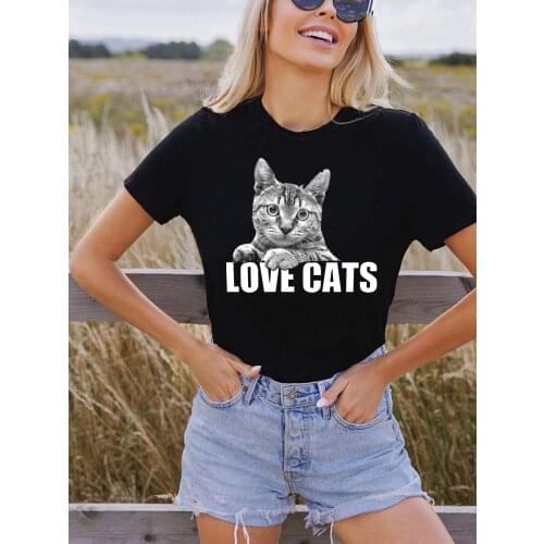 Tabby Cat Lying Down Printing T-Shirts Mans Fashion Cool Clothing Vogue Oversized T-Shirts Streetwear Creativity Mens Tshirts