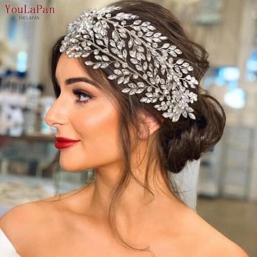 YouLaPan HP308 Fashion Wedding Headband Rhinestone Bridal Headwear Handmade Headpiece Bridal Tiara and Crown Wedding Accessories