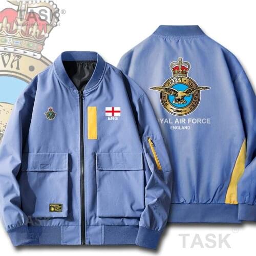 Military Army Jackets Air Force England English ENG Mens Slim Pilot Coat Tooling clothes Casual Streetwear Motorcycle Jackets