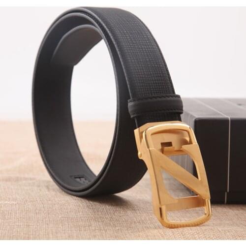 2021 New Letter z Business Mens Belt High Quality leisure stainless steel Buckle Fashion Luxury cowhide leather Belt for men