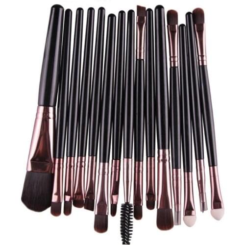 15Pcs/Set Professional Makeup Brushes Set Powder Foundation Face Contour Eyeshadow Eyebrow Brushes Kit Beauty Makey Up Tools