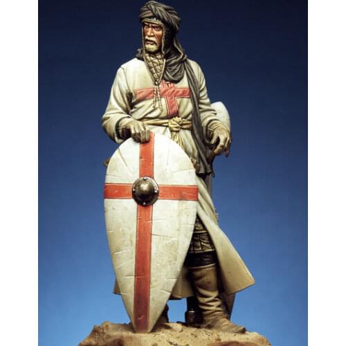 New Unassembled 1/18 high 90mm general Crusader Knight 90mm Resin Kit DIY Toys Unpainted resin model