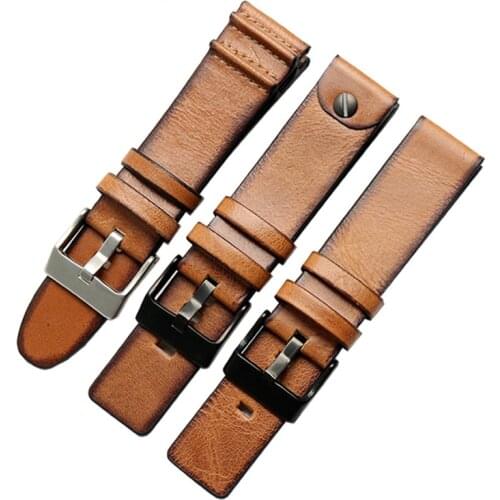 Genuine Leather watchband forDiese DZ4323 4318 1657 7413 725 watch strap 22mm 24mm 26mm 28mm Police Retro brown original style