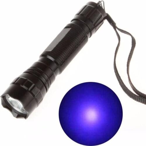 Handheld Flashlight LED 395nm Ultraviolet Blacklight, 5 Modes, 350LM, 6000K, Detector Flashlight Torch for Dog/Cat Urine