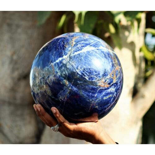 Blue Sodalite Ball Sphere Healing Crystal Natural Gemstone Quartz
