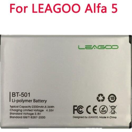 High Quality BT-501 BT501 BT 501 Replacement 3.8V 2200mAh Cell Phone Back-up Battery for LEAGOO Alfa 5 Smartphone