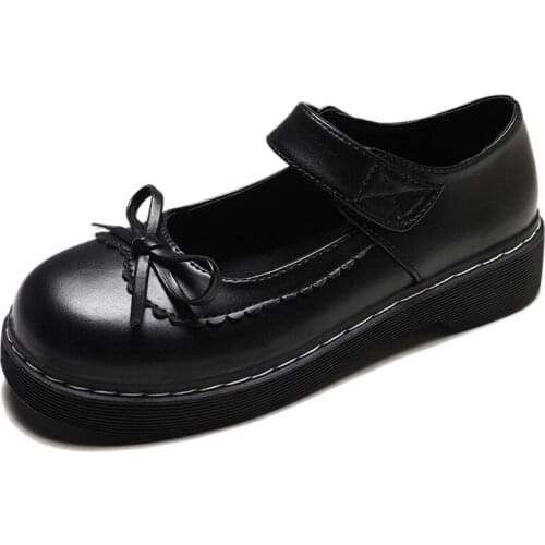 Harajuku Jk Uniform Shoe Student Sweet Girls Female Kawaii Tea Party Japanese Cosplay Black Cute Anime Cosplay Lolita Shoes