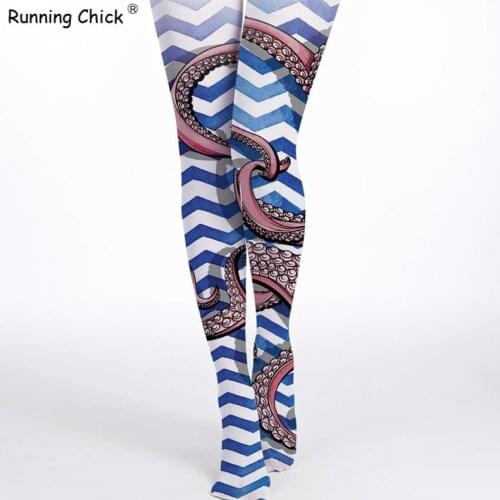 Striped Octopus Print Youth Girl Tight Dropship And Bulk