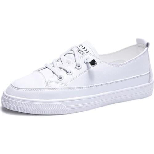 Women New Sneakers 2021 Fashion Spring Summer Casual Classic White Skateboard Shoes Outdoor Breathable Comfortable Lace-up Flats