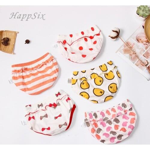 5Pieces/lot Girls Baby Underwear Cotton For 0-1-2Years Children Underpanties Soft Infant Kids Briefs Cartoon NewBorn Baby Cloth
