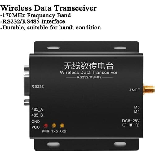 8km 170MHz RS485/RS232 Transmitter/Receiver RF Module Lora SX1278 FEC Broadcast Transmit Poin to Point Wireless Data Transceiver