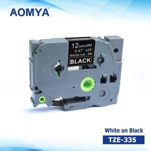 AOMYA P-Touch 1 PC Compatible for Brother TZe-335 12mmx8m Standard Labeling Tape