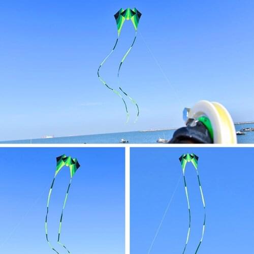 Free shipping 15m walk in sky kite fly for outdoor toys parachute kites for adult radar kite line large kites reel factory ikite