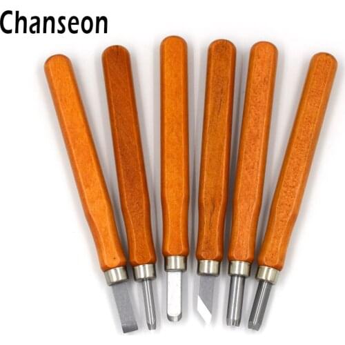 Chanseon 6pcs/lot Multifunctional Wood Sculpture Hobby Knife Crafts Arts Hand Graver Cutter DIY Chisel Scorper Carving Tools