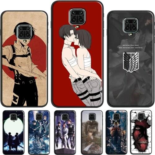 Anime Attack On Titan Case For Xiaomi Redmi Note 8 9 Pro Note 9S 8T 9 9C 9A 9T Cover For Redmi Note 10 Pro Shell
