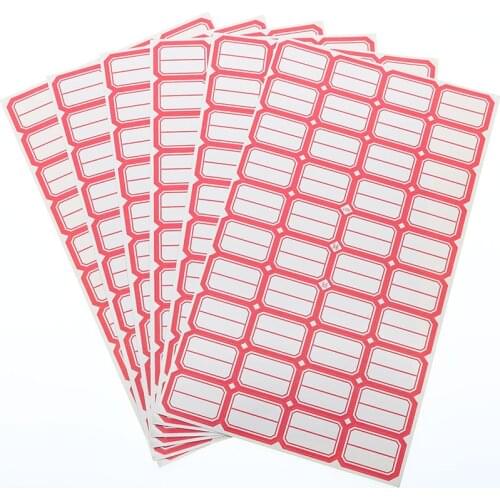 Office Label Stickers ChildrenS Hand-Written Stickers Blank Paper Labels Self-Adhesive Stickers Categories 6x40 = 240pcs