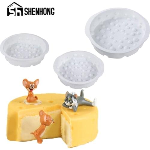 SHENHONG Cake Mold 4/6/8 inch Cheese Shape French Mousse Dessert Pan Silicone Molds Kitchen Baking Tools Muffin Pastry Mould
