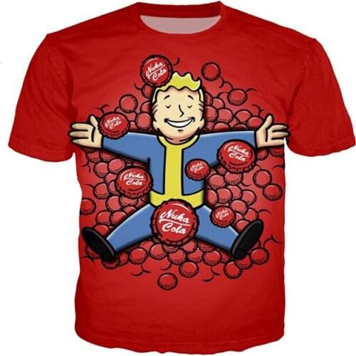 Fallout 3d print t shirts fashion summer men harajuku funny cool tee Unisex streetwear hip hop pullover quality tracksuit top