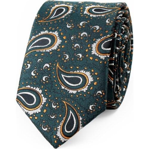 Linbaiway 6cm Necktie Male Polyester Paisley Floral Jacquard Cashew Skinny Tie Mens Formal Dress Neck Tie Custom Logo
