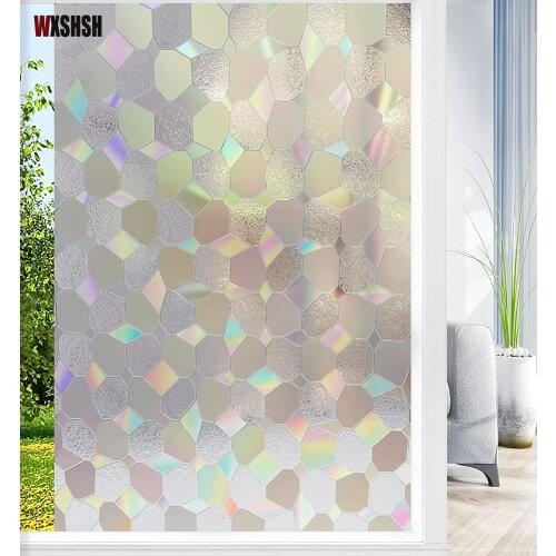 Geometry Glass Film Static Cling Privacy Protection Thermal-Insulation Frosted Anti-UV Removable Recyclable Home Decoration Film