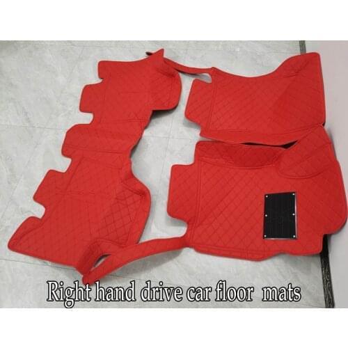 Right hand drive Uk model car floor mats for Toyota Camry Corolla RAV4 Mark X Crown Verso FJ yaris car-styling leather Anti-sli