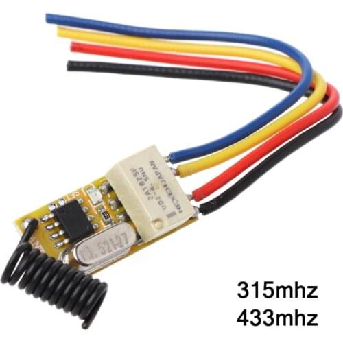Relay Remote Switch DC3.7V 4.2V 5V 6V 7.4V 8.4V 9V 12V Output 0V Dry Contact Relay Switching Value NO COM NC 315MHz 433MHz