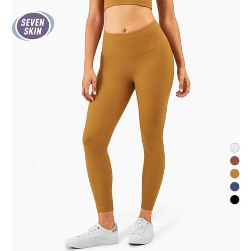 SEVEN SKIN Women Seamless Leggings High Waist Woman Push Up Fitness Yoga Pants Gym Running Sport Leggings Ribbing Stretch Tights