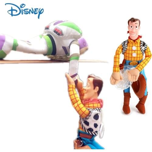 Disney Cute Toy Story Buzz Lightyear Car Decoration Dolls Woody Outside Hang Plush Toys Kawaii Auto Accessories Car Pendant Gift