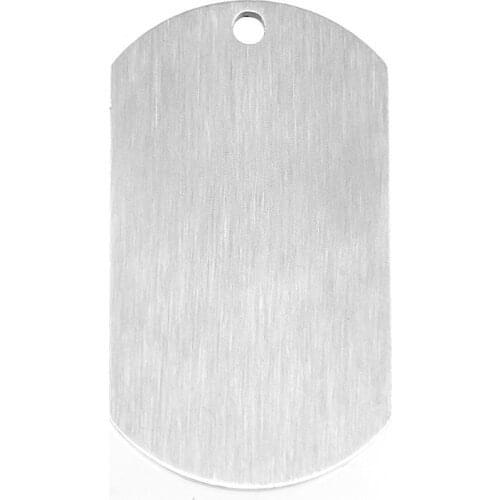 Simsimi brushed polish blank ID Dog tag pet charm steel/black/gold color stainless steel Pendants for men wholesale 50pcs