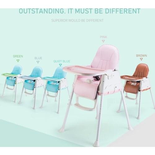 Baby high chair authentic portable baby seat baby dinner table multifunction adjustable folding chairs for children