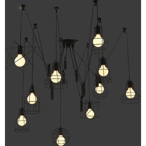 Led e27 Loft Iron Spider LED Lamp LED Light Pendant light For Dinning Room Foyer Bar
