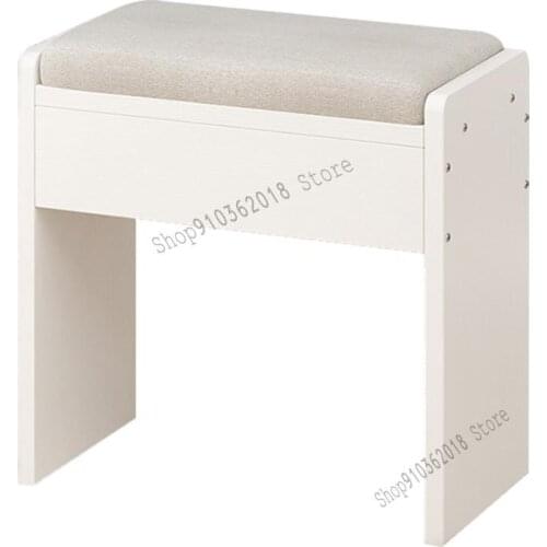 Net Red Stool Home Bedroom Small Modern Simple Lazy Cute Bedroom Solid Wood Dressing Table Makeup Chair Girl