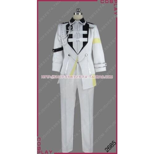 Tsukiuta Procellarum September Nagatsuki Yoru King of Natural Airheads Current Stage White Uniform Cosplay Costume S002