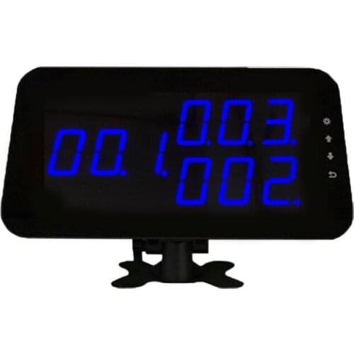 Ycall Brand Guest waiter calling system wireless display receiver for restaurant service 3-digit LED monitor K-4-C-blue
