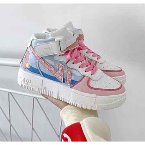 2021 Women Thick Sole Sneakers Chunky Womans Casual Shoes Female Sports Breathable Vulcanized Shoes Zapatillas Mujer Large Size