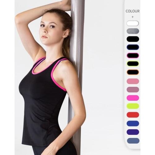 New Womens Sports Vest Pro Tight Training Yoga Running Fitness Quick Drying Clothes