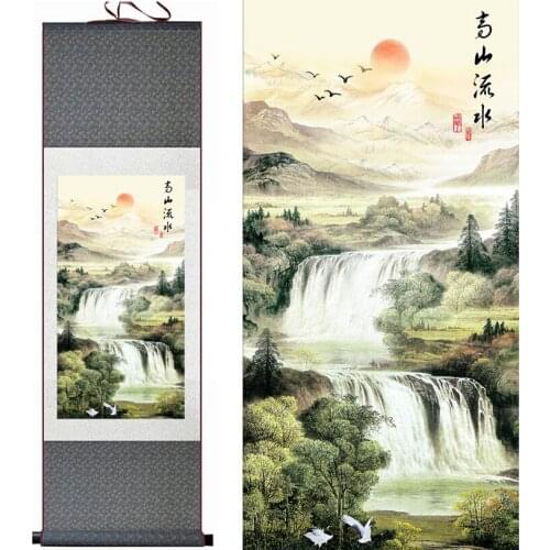 Mountain and River painting Chinese scroll painting landscape art painting home decoration painting