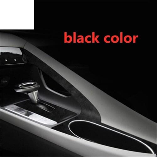 1Lot Alcantara Leather Central Control Panel Decoration Cover For 2020 2021 Hyundai Elantra MK7 Car Accessories