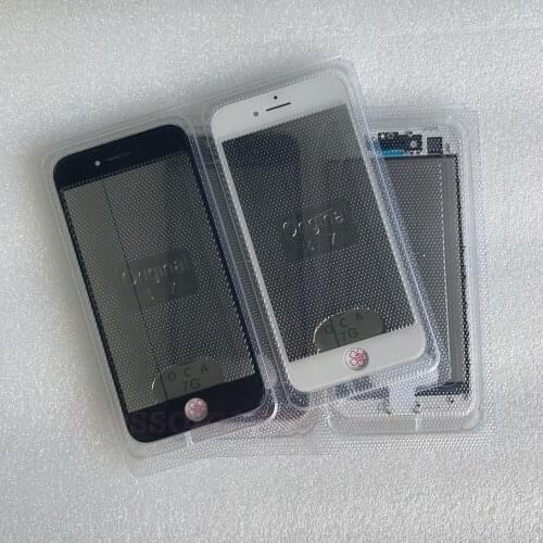 10Pcs Cold Press 4 In 1 For iPhone 5 6 6S 7 8 Plus 11 12 XR XS Pro Max Front Glass Touch Screen With Frame Bezel+OCA+Polarizer