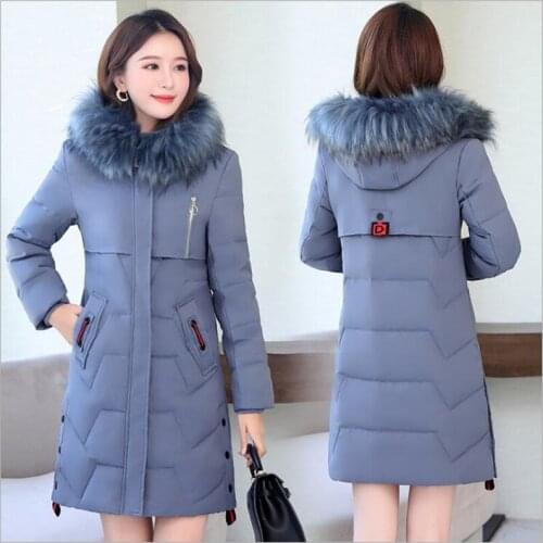 2020 New Winter Women Long Parkas Hooded Down Cotton Jacket Loose Outerwear Casual Plus Size 5XL Winter Coats Q604