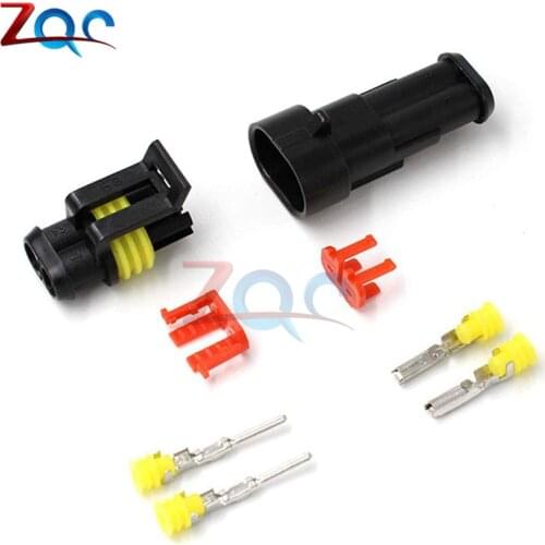 5 Pairs 2 Pin Wire Connector 1.5mm Series Terminals Heat Shrink Waterproof
